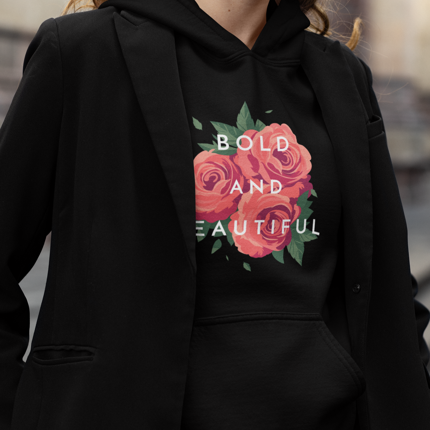 Bold and Beautiful Unisex eco raglan hoodie