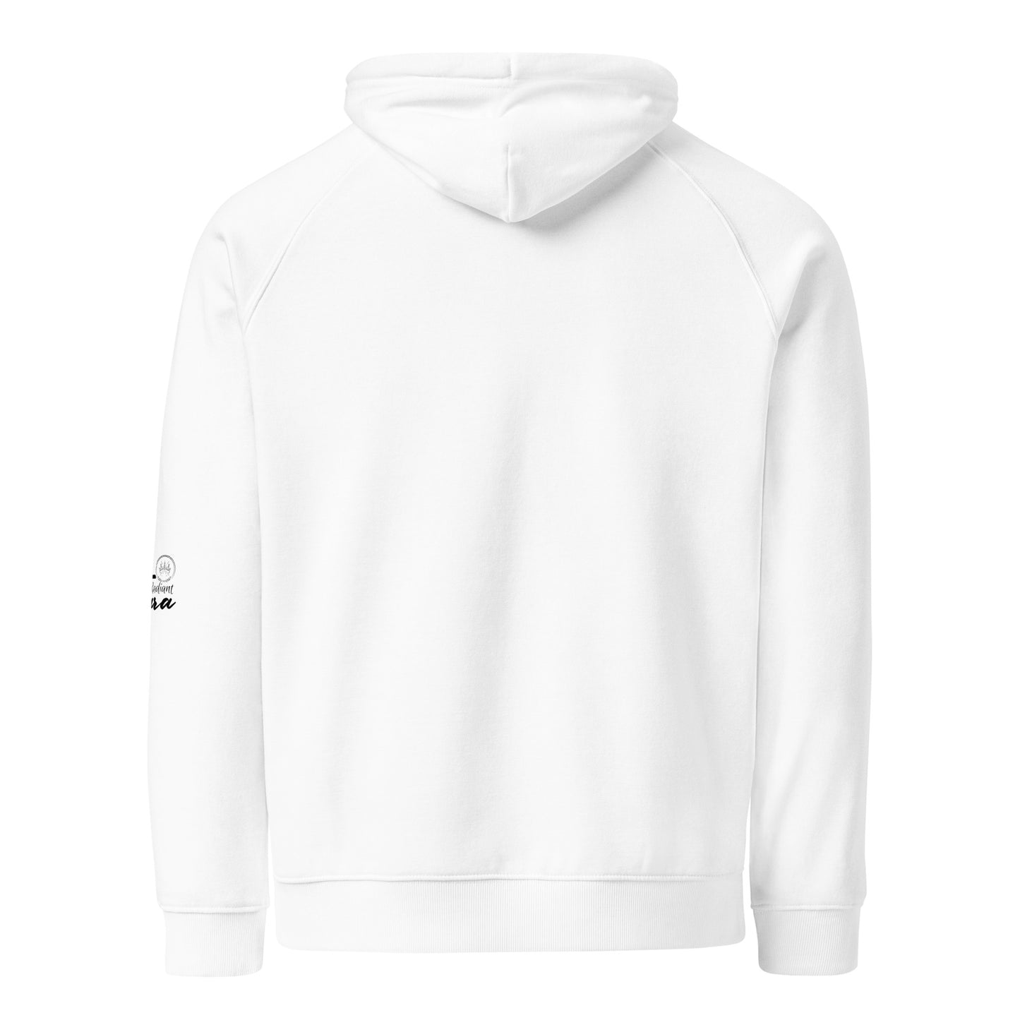 UNAPOLOGETICALLY UNSTOPPABLE Unisex White Eco Raglan Hoodie