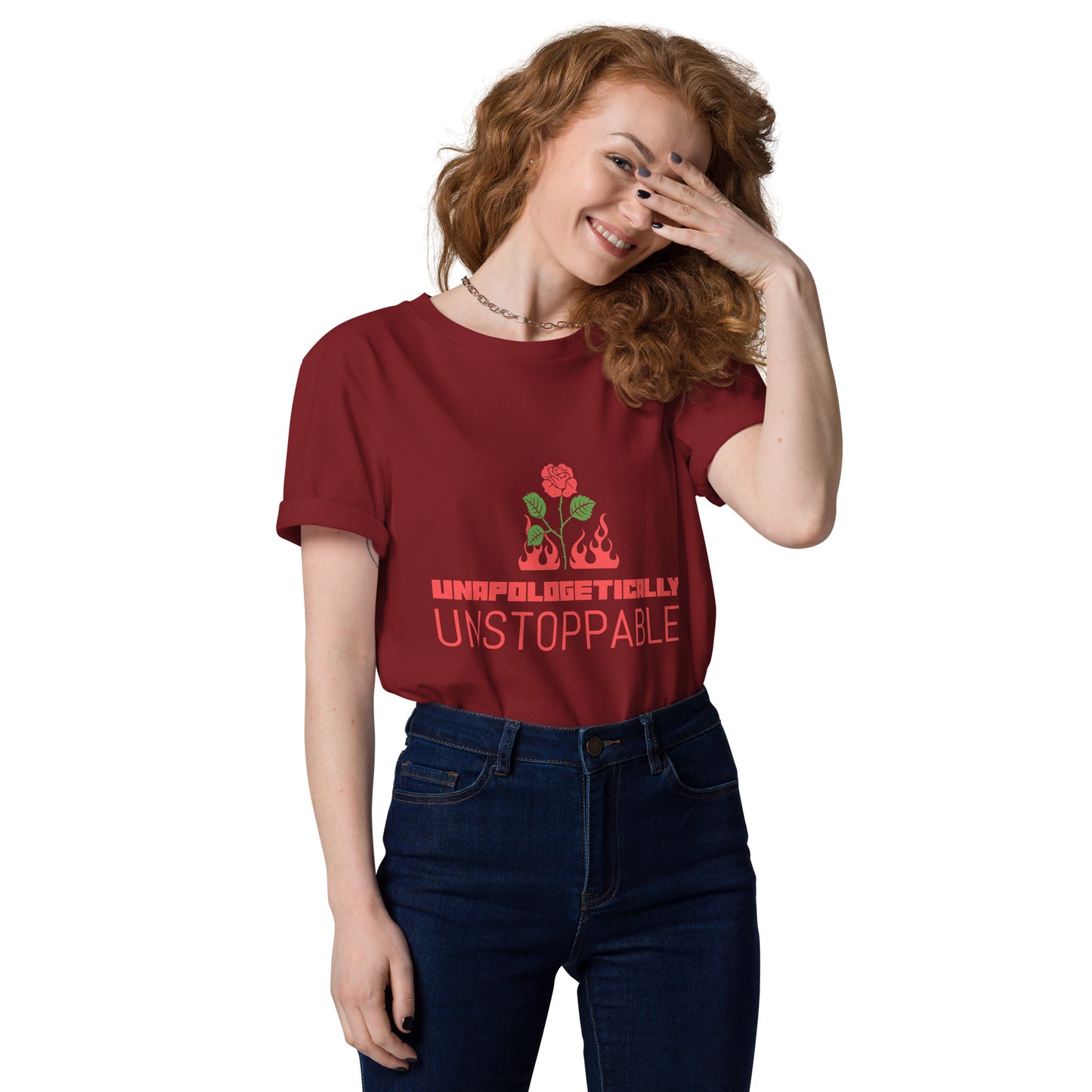 UNAPOLOGETICALLY UNSTOPPABLE Unisex Organic Cotton T-shirt