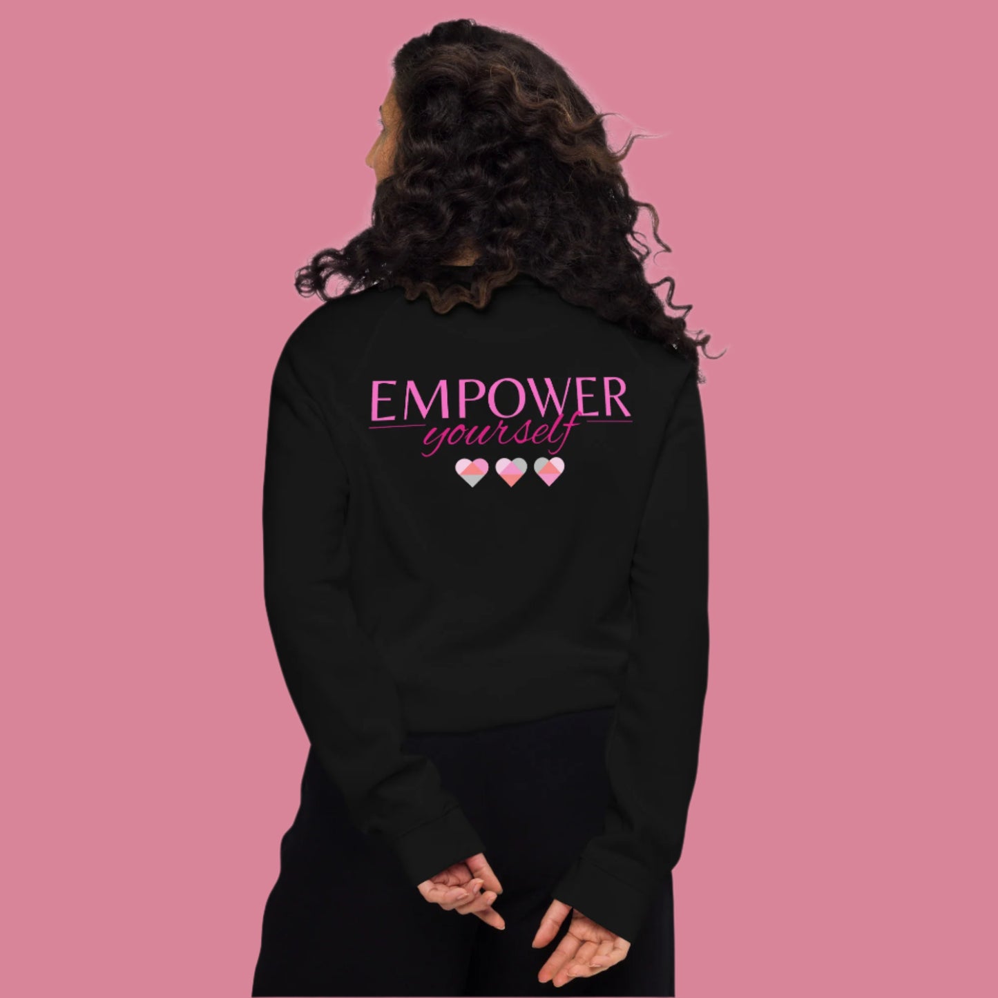 Empower Yourself (Back Design) Unisex Organic Raglan Sweatshirt