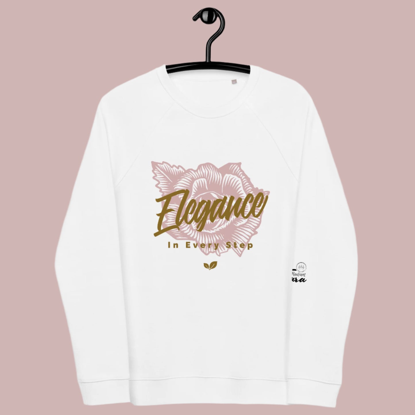 Elegance in Every Step Unisex Organic Raglan Sweatshirt