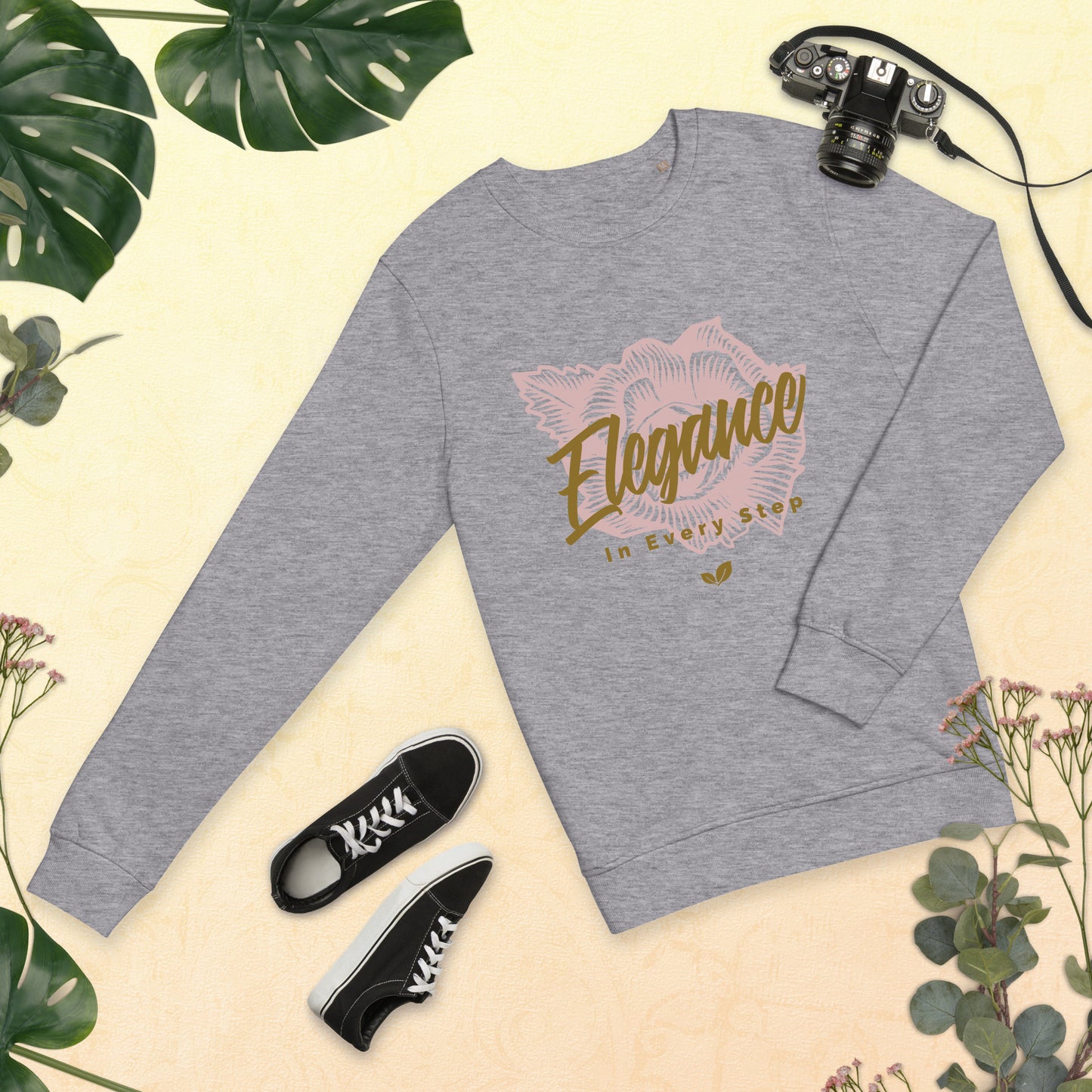 Elegance in Every Step Unisex Organic Sweatshirt